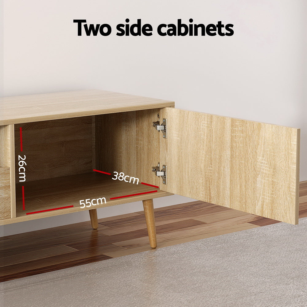 Artiss Entertainment Unit Alex TV Cabinet Storage Drawers 200CM-Furniture > Living Room-PEROZ Accessories
