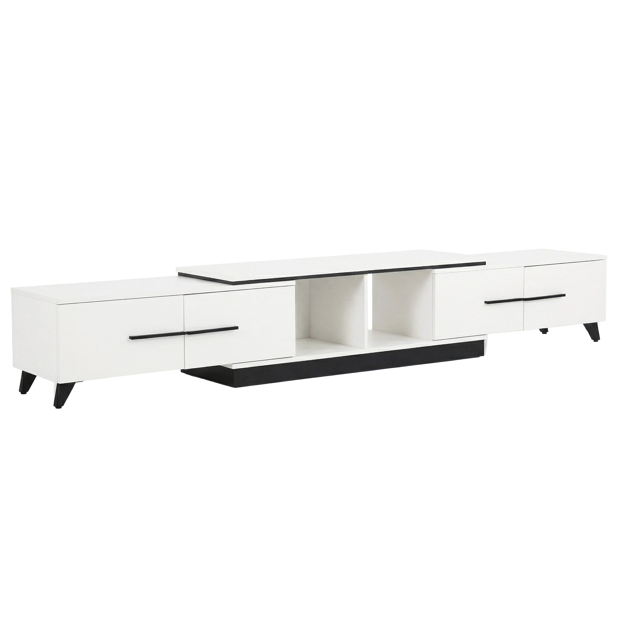 Artiss Extendable TV Cabinet Entertainment Unit Stand White-Furniture > Living Room > TV Units-PEROZ Accessories