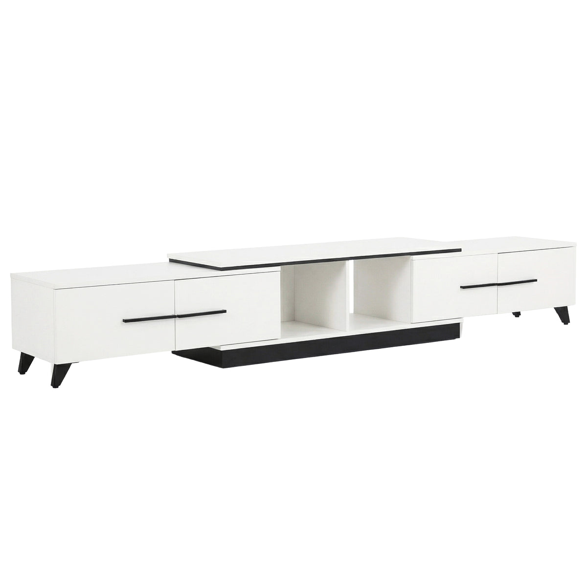 Artiss Extendable TV Cabinet Entertainment Unit Stand White-Furniture > Living Room > TV Units-PEROZ Accessories