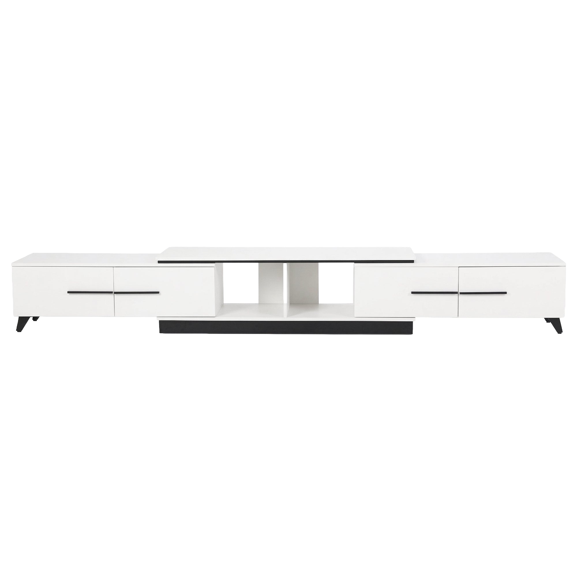 Artiss Extendable TV Cabinet Entertainment Unit Stand White-Furniture > Living Room > TV Units-PEROZ Accessories
