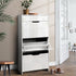 Artiss Shoe Rack Cabinet 24 Pairs White Luna-Shoe Storage Cabinets-PEROZ Accessories