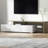 Artiss TV Cabinet Entertainment Unit 180cm Wood White James-Entertainment Units-PEROZ Accessories