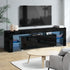 Artiss Entertainment Unit TV Cabinet LED 160cm Black Elo-Entertainment Units-PEROZ Accessories