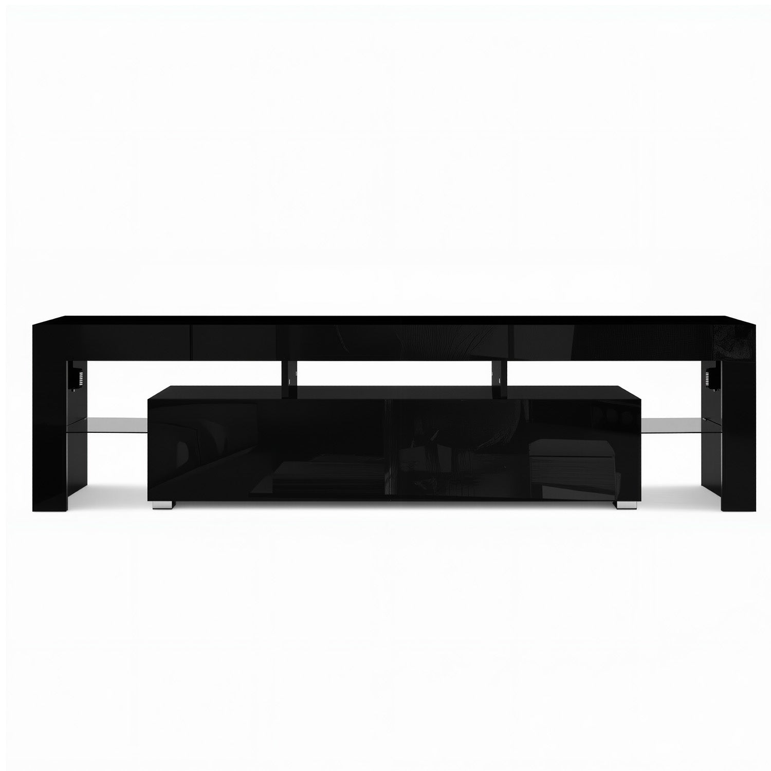 Artiss Entertainment Unit TV Cabinet LED 189cm Black Elo-Entertainment Units-PEROZ Accessories