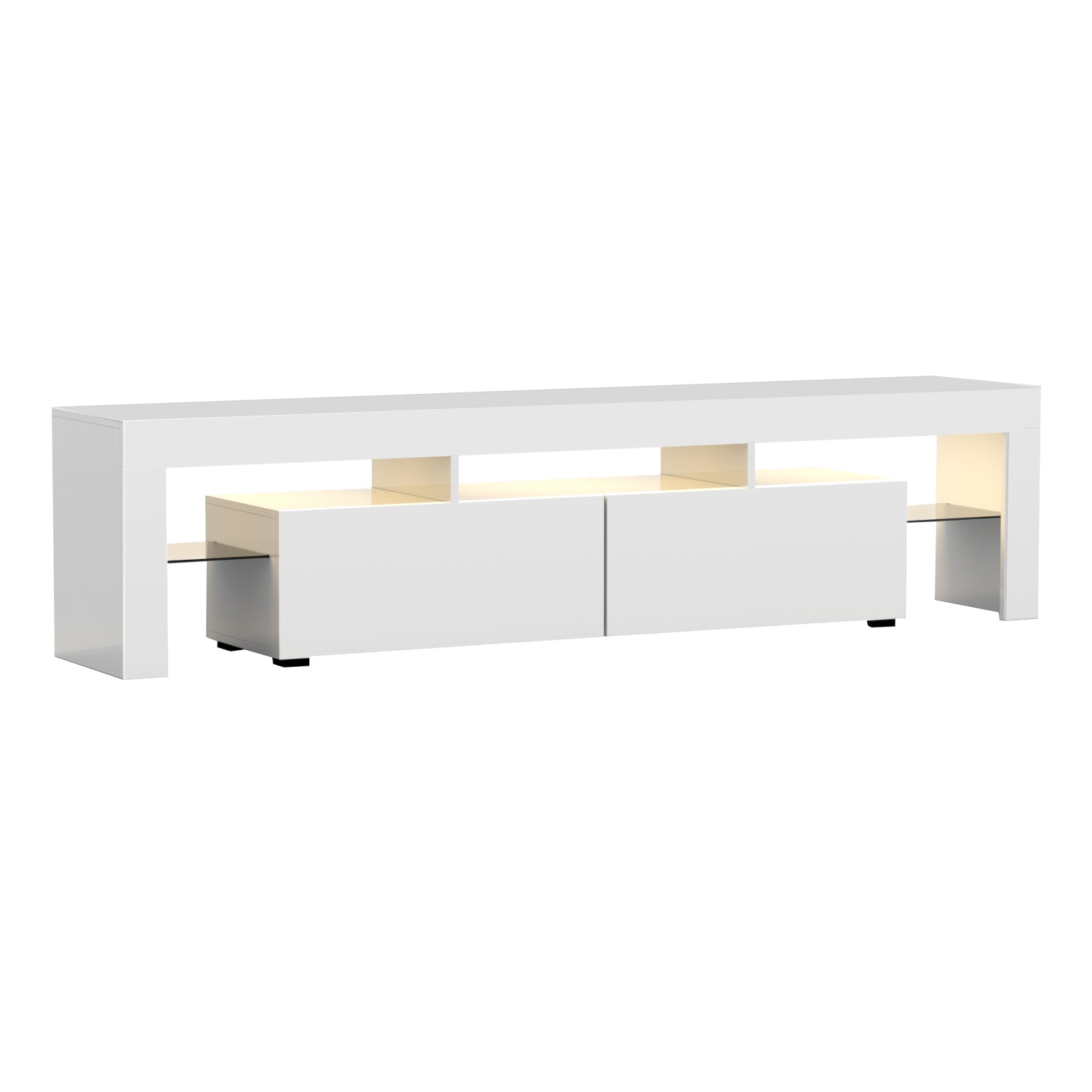 Artiss Entertainment Unit TV Cabinet LED 189cm White Elo-Entertainment Units-PEROZ Accessories