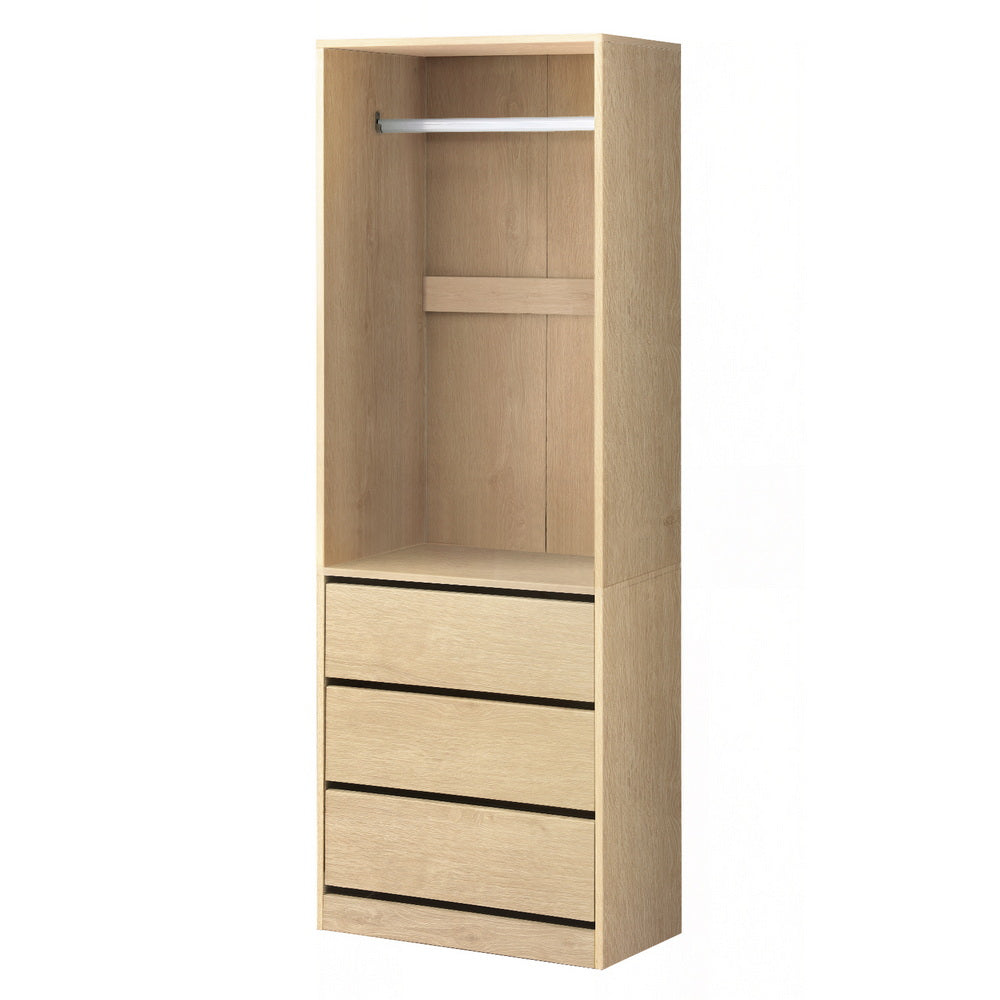Artiss Wardrobe Clothes Closet Storage Organizer Pine-Home & Garden > Storage > Clothing & Wardrobe Storage-PEROZ Accessories