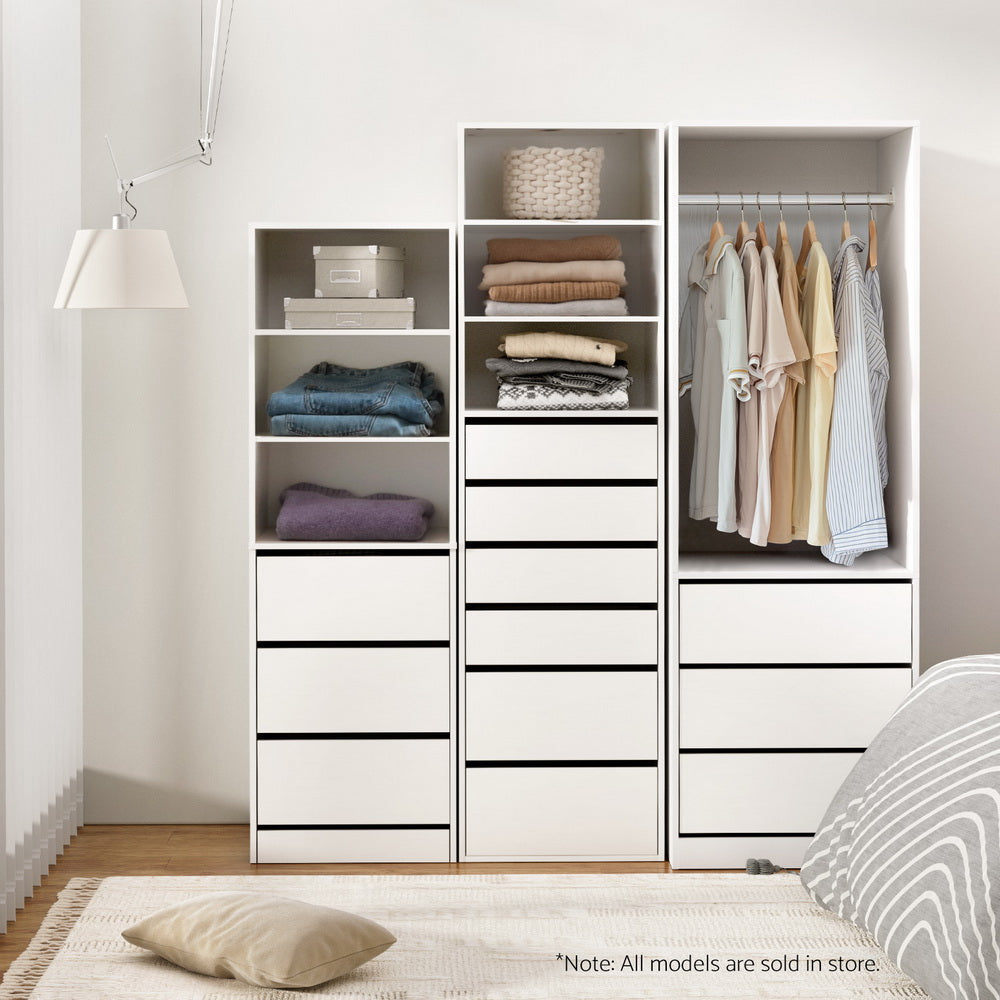 Artiss Wardrobe Clothes Closet Storage Organizer White-Home & Garden > Storage > Clothing & Wardrobe Storage-PEROZ Accessories