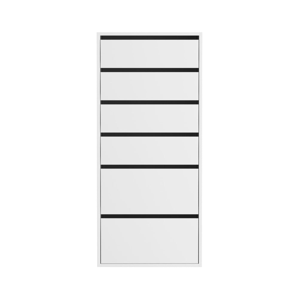Artiss 6 Chest of Drawers Dresser Tallboy White-Furniture > Bedroom > Dressers-PEROZ Accessories