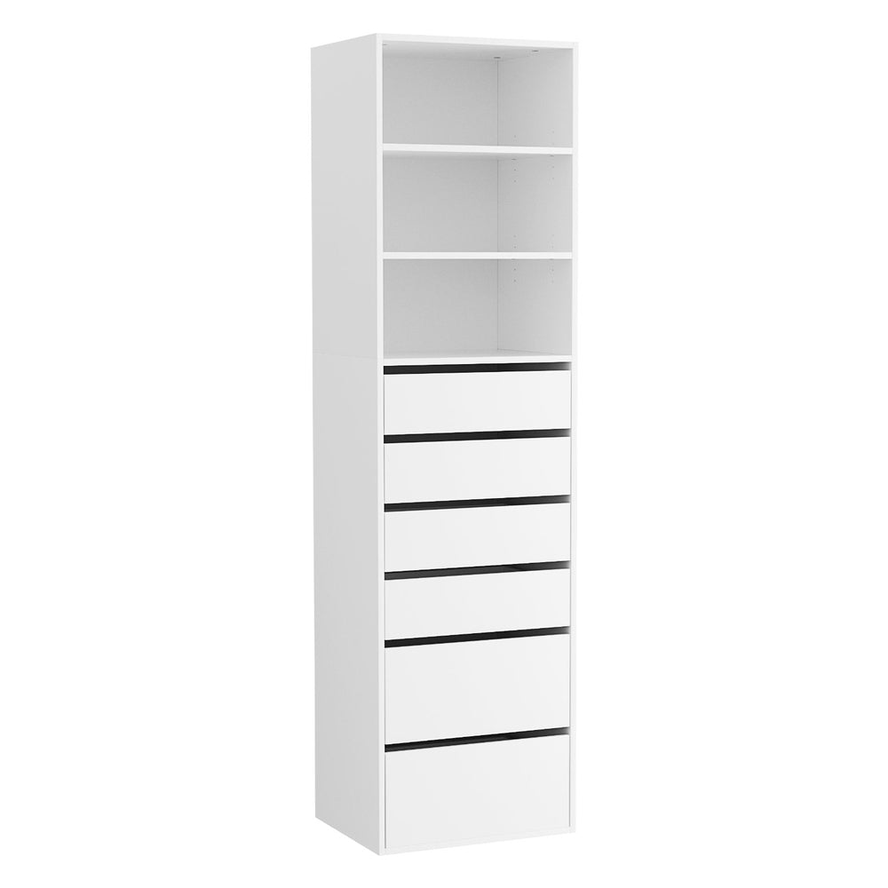 Artiss 6 Chest of Drawers Tallboy Cabinet White-Furniture > Bedroom > Dressers-PEROZ Accessories