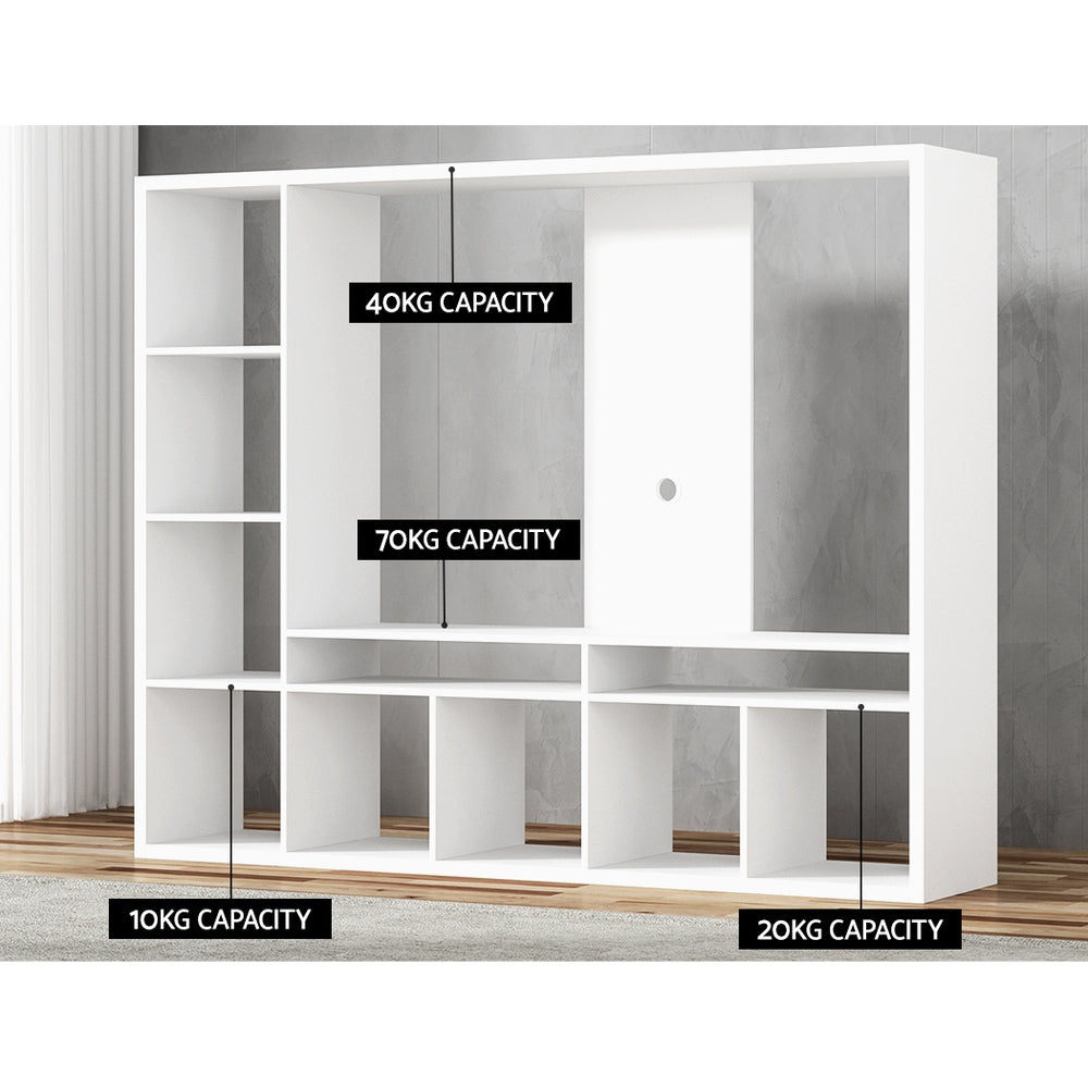 Artiss Entertainment Center Unit TV Stand TV Cabinet Open Shelves 183CM White-Furniture > Living Room-PEROZ Accessories