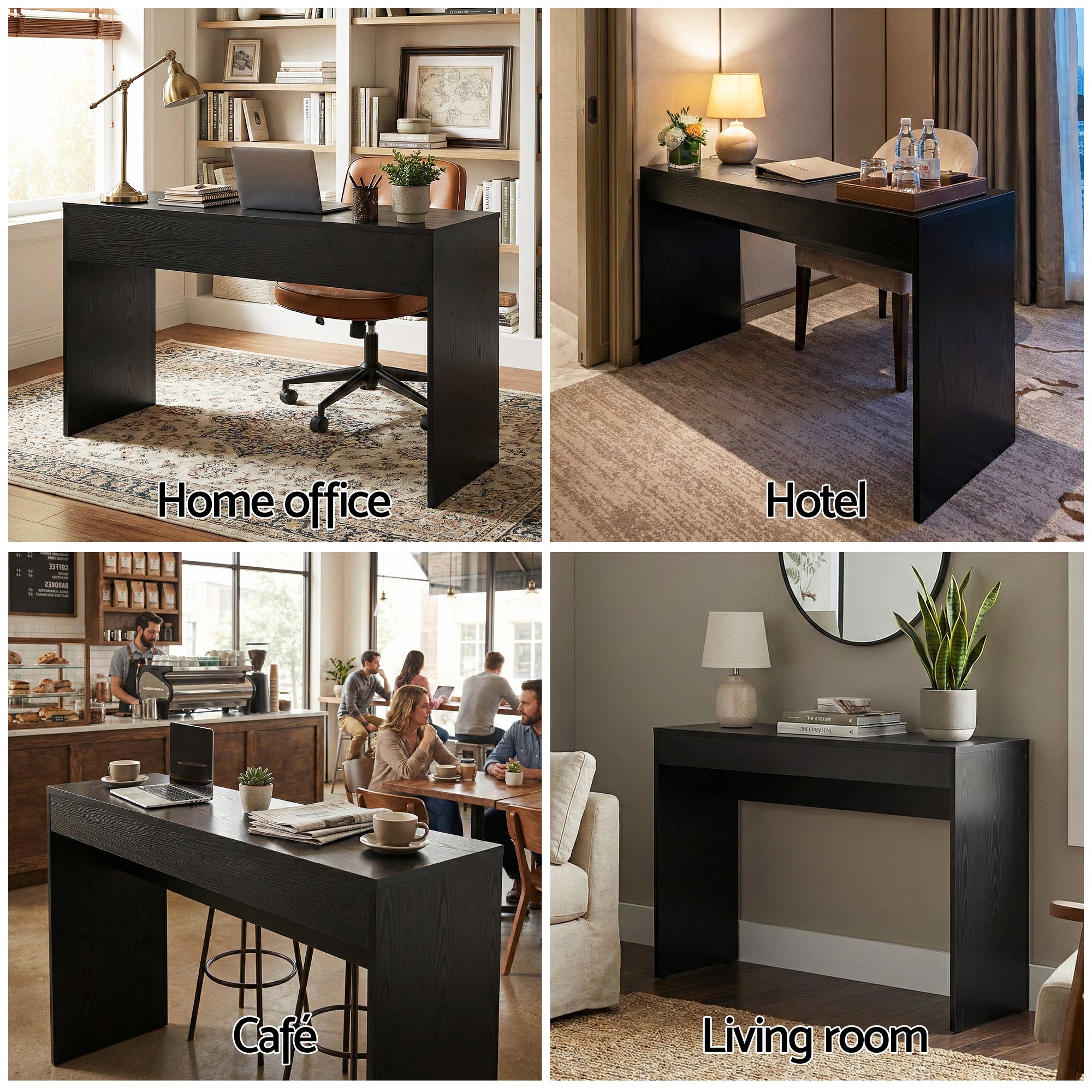 Artiss Console Table Hallway Sofa Entryway Entrance 120CM Black-Furniture > Living Room > Side Tables-PEROZ Accessories