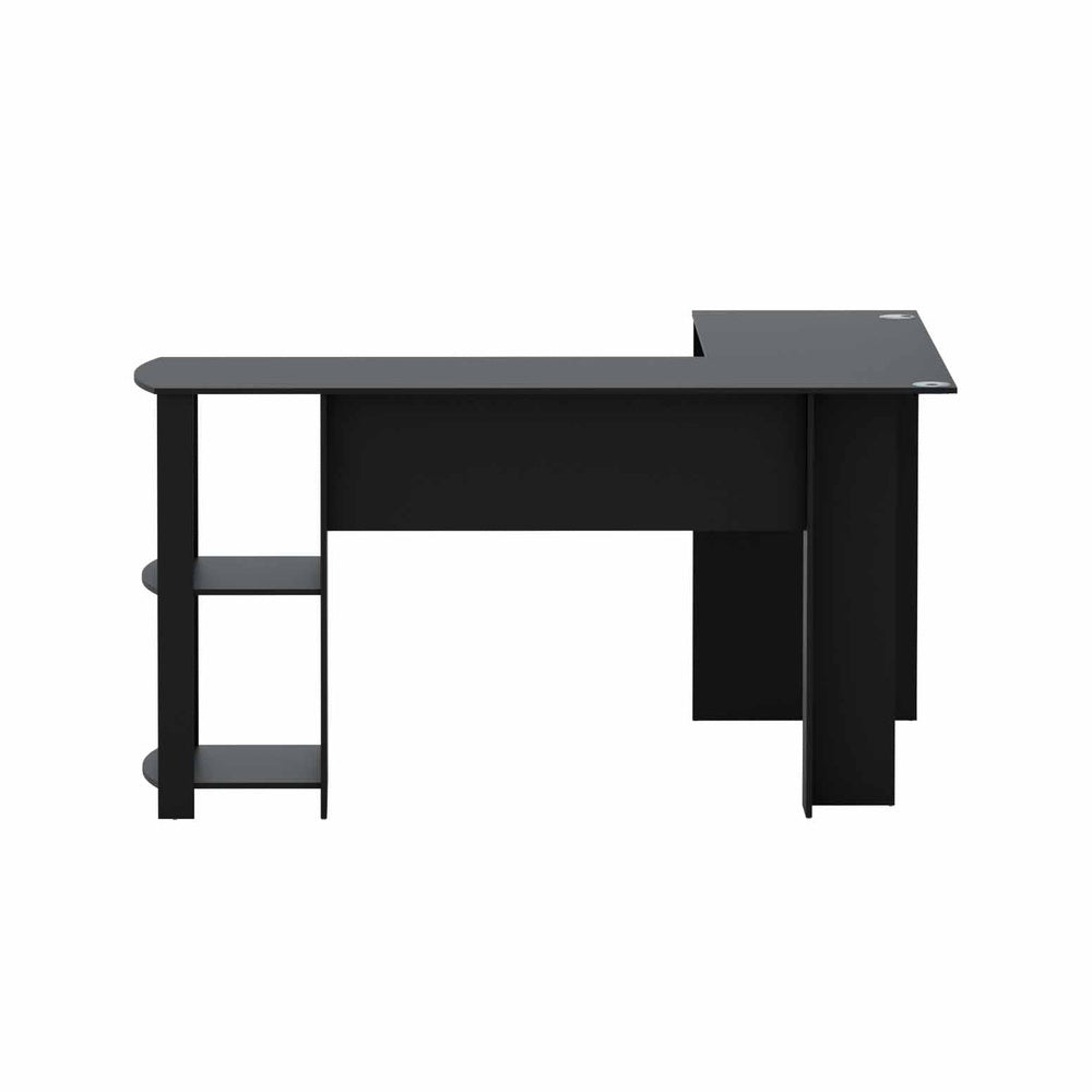 Artiss Computer Desk Shelf L-Shape Black 136CM-Office Desks-PEROZ Accessories