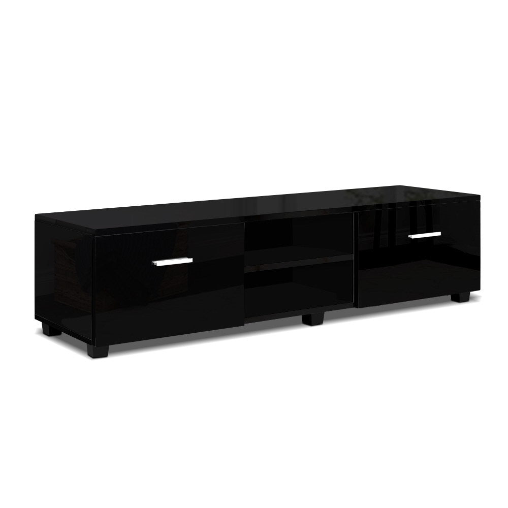 Artiss Entertainment Unit TV Cabinet 140cm Black Jim-Entertainment Units-PEROZ Accessories