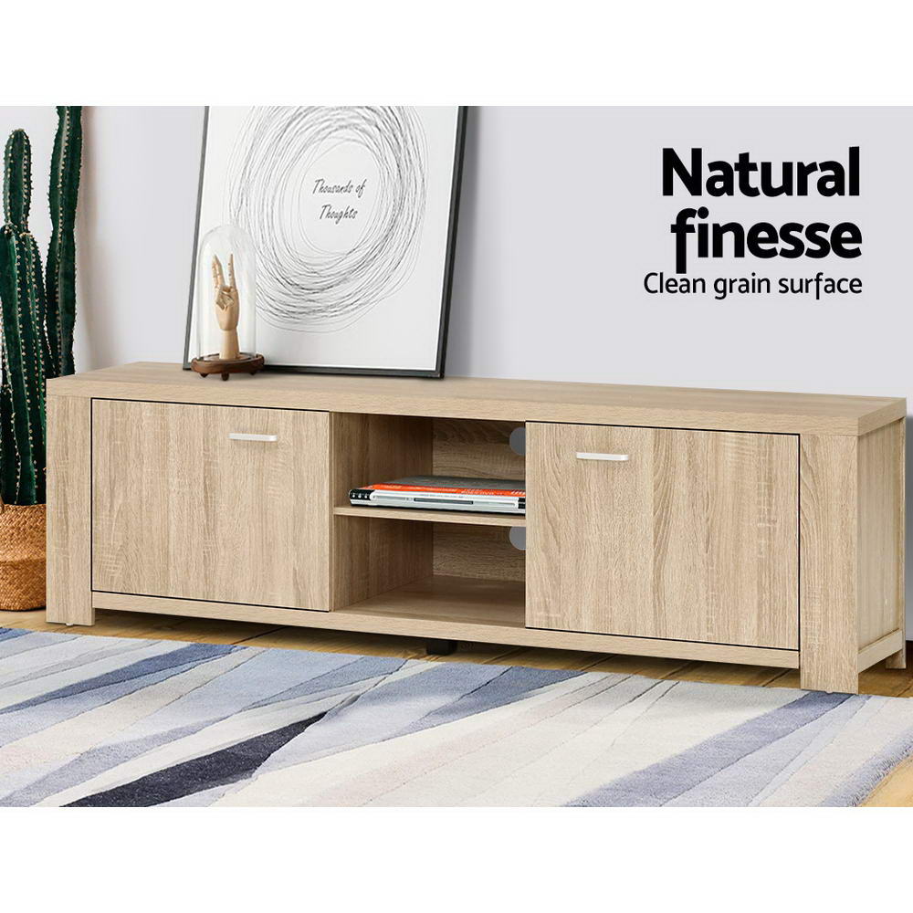 Artiss TV Cabinet Entertainment Unit 160cm Oak Maxi-Entertainment Units-PEROZ Accessories