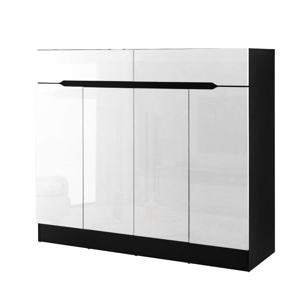 Artiss Shoe Rack Cabinet Storage 120cm w/ Drawer - White Lydia-Shoe Storage Cabinets-PEROZ Accessories