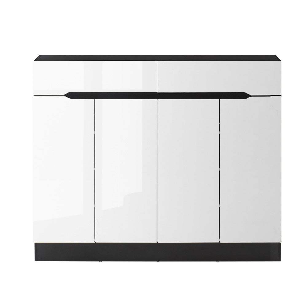 Artiss Shoe Rack Cabinet Storage 120cm w/ Drawer - White Lydia-Shoe Storage Cabinets-PEROZ Accessories