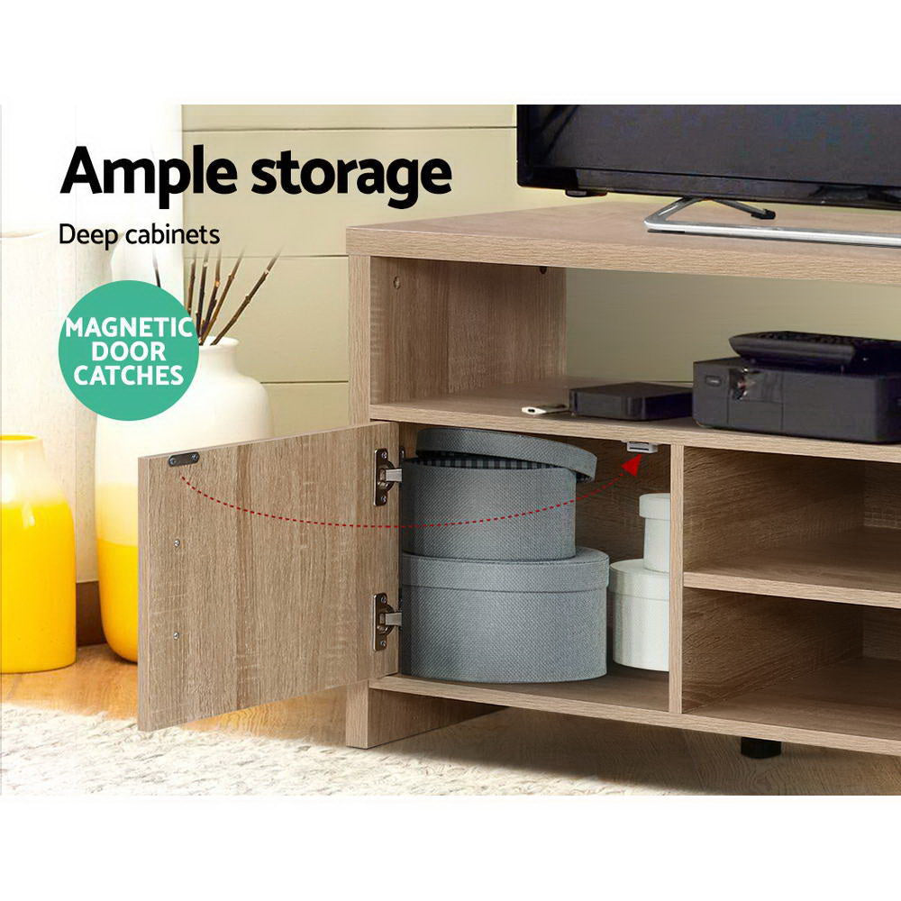 Artiss TV Cabinet Entertainment Unit 140cm Oak Ken-Entertainment Units-PEROZ Accessories
