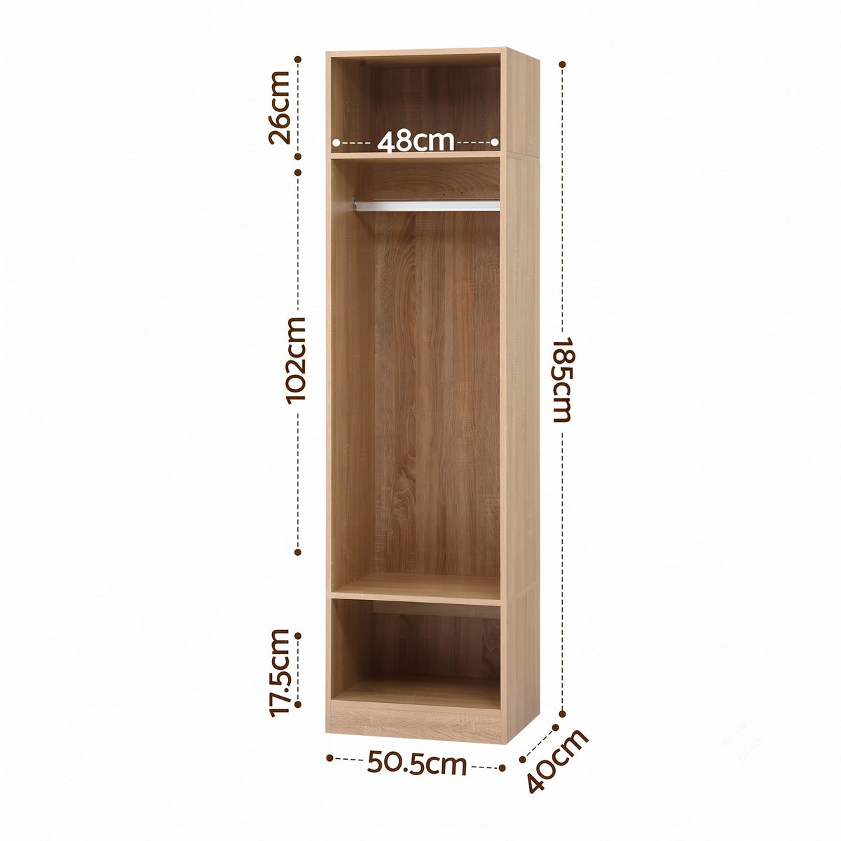 Artiss Wardrobe Clothes Closet Storage Organizer Shelf Pine-Home & Garden > Storage > Clothing & Wardrobe Storage-PEROZ Accessories