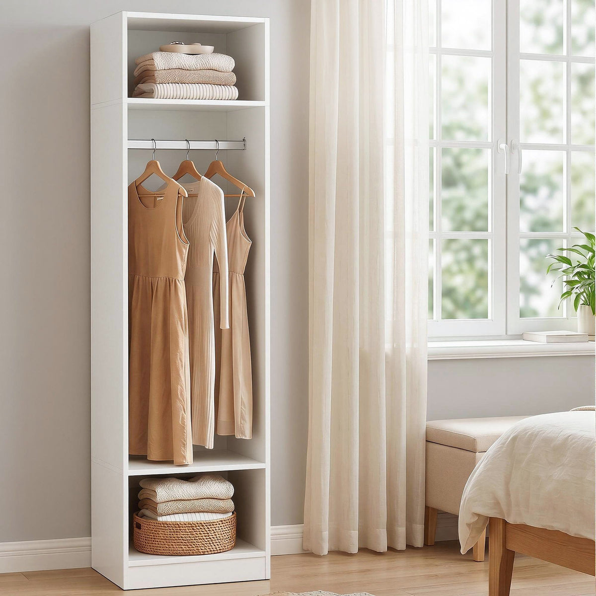 Artiss Wardrobe Clothes Closet Storage Organizer Shelf White-Home & Garden > Storage > Clothing & Wardrobe Storage-PEROZ Accessories