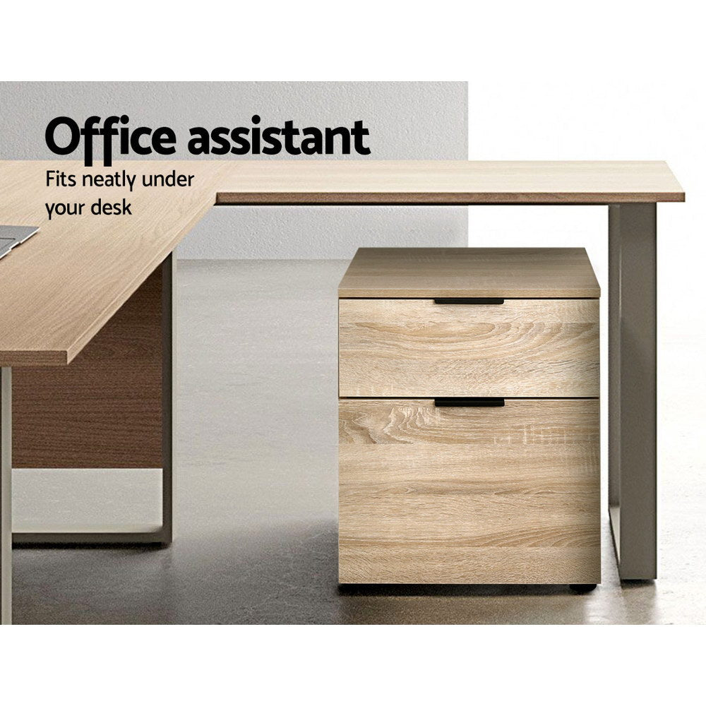 Artiss Filing Cabinet 2 Drawer Office Storage Organiser-Furniture > Office-PEROZ Accessories