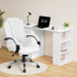 Artiss Computer Desk 120cm Executive Office Chair Set PU Leather High Back White-Furniture > Office > Desks-PEROZ Accessories