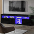 Artiss Entertainment Unit TV Cabinet LED 180cm Black Bobi-Entertainment Units-PEROZ Accessories