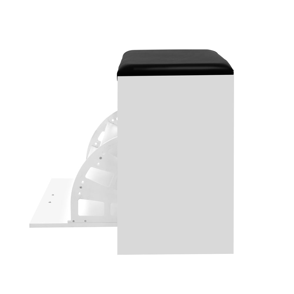 Artiss Shoe Cabinet Bench Shoes Storage Rack Organiser Drawer White 15 Pairs-Furniture > Living Room-PEROZ Accessories