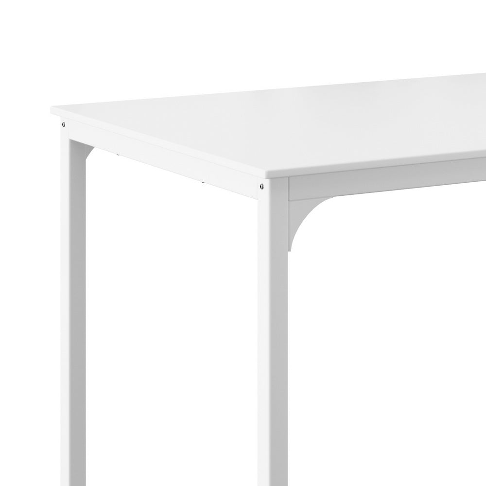 Artiss Bar Table Dining Desk High Kitchen Shelf Metal Legs Cafe Pub White-Furniture > Dining-PEROZ Accessories