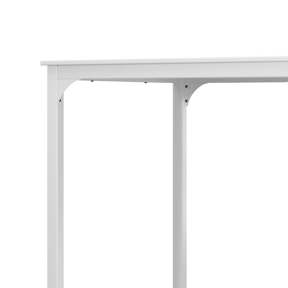 Artiss Bar Table Dining Desk High Kitchen Shelf Metal Legs Cafe Pub White-Furniture > Dining-PEROZ Accessories