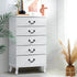 Artiss 5 Chest of Drawers - KUBI White-Furniture > Bedroom-PEROZ Accessories