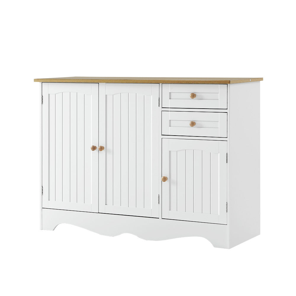 Artiss Buffet Sideboard 3 Doors - BERNE White-Furniture > Dining-PEROZ Accessories