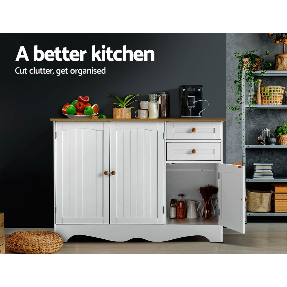 Artiss Buffet Sideboard 3 Doors - BERNE White-Furniture > Dining-PEROZ Accessories
