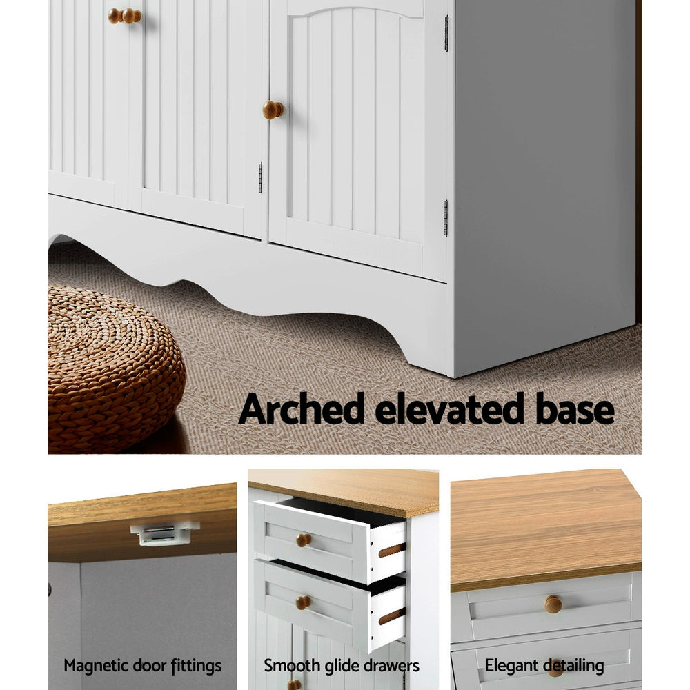 Artiss Buffet Sideboard 3 Doors - BERNE White-Furniture > Dining-PEROZ Accessories