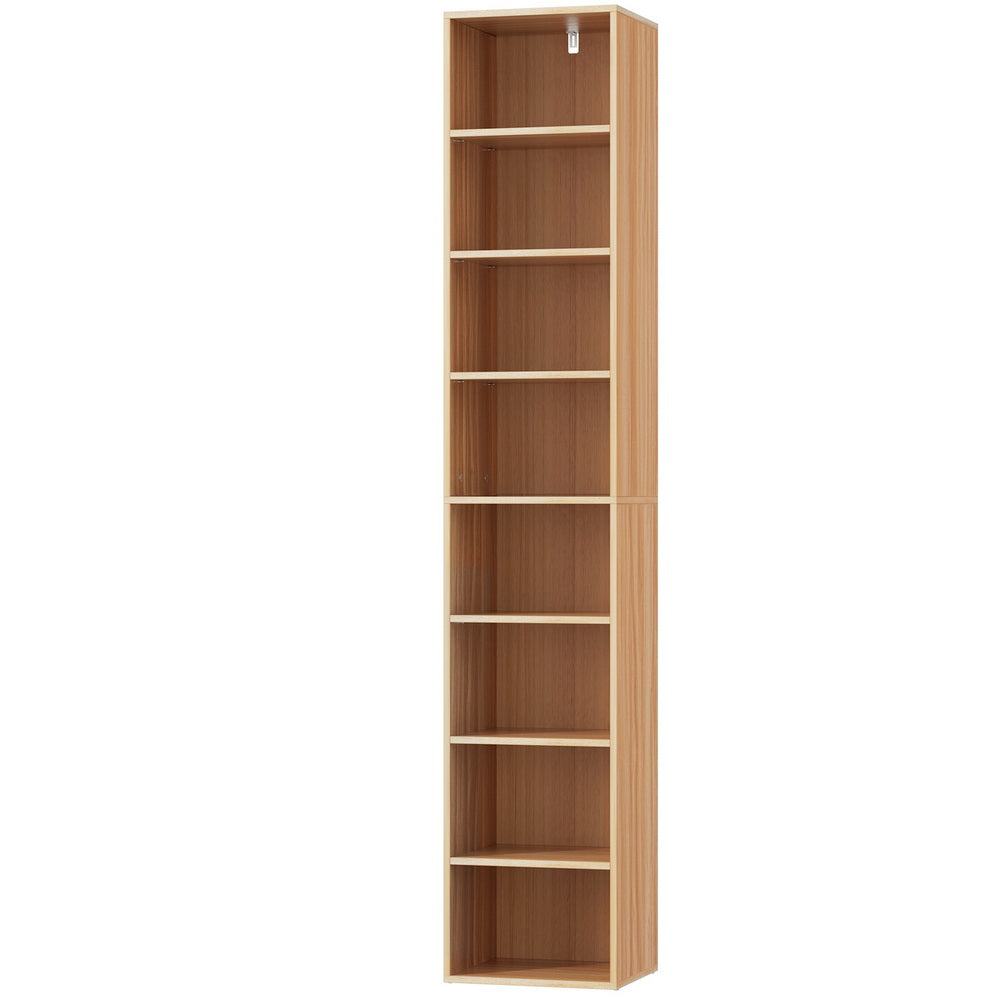 Artiss Bookshelf 8 Tiers MILO Pine-Furniture > Living Room-PEROZ Accessories