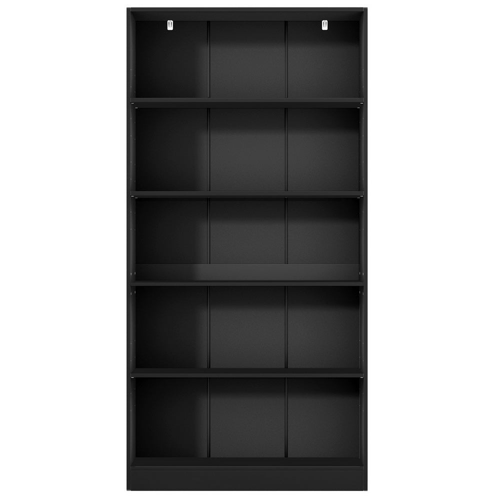 Artiss Bookshelf 5 Tiers ANTON Black-Furniture > Bedroom-PEROZ Accessories