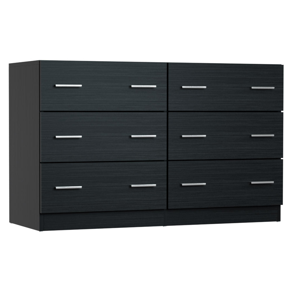Artiss 6 Chest of Drawers - VEDA Black-Furniture > Bedroom-PEROZ Accessories