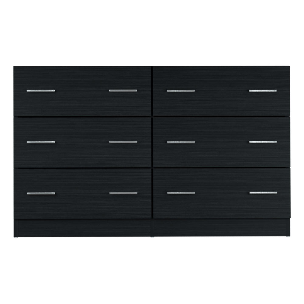 Artiss 6 Chest of Drawers - VEDA Black-Furniture > Bedroom-PEROZ Accessories