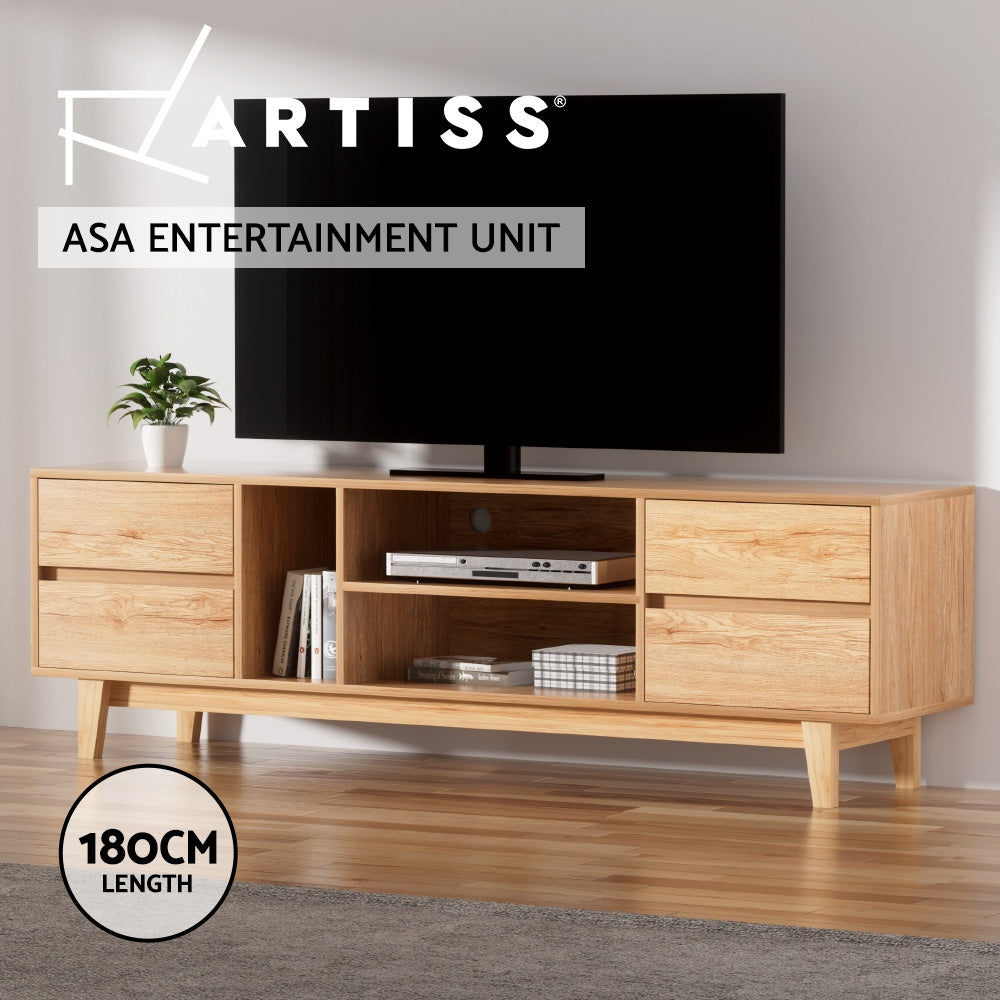 Artiss Entertainment Unit Stand TV Cabinet Storage Drawer Shelf 180cm Wooden-Furniture > Living Room-PEROZ Accessories