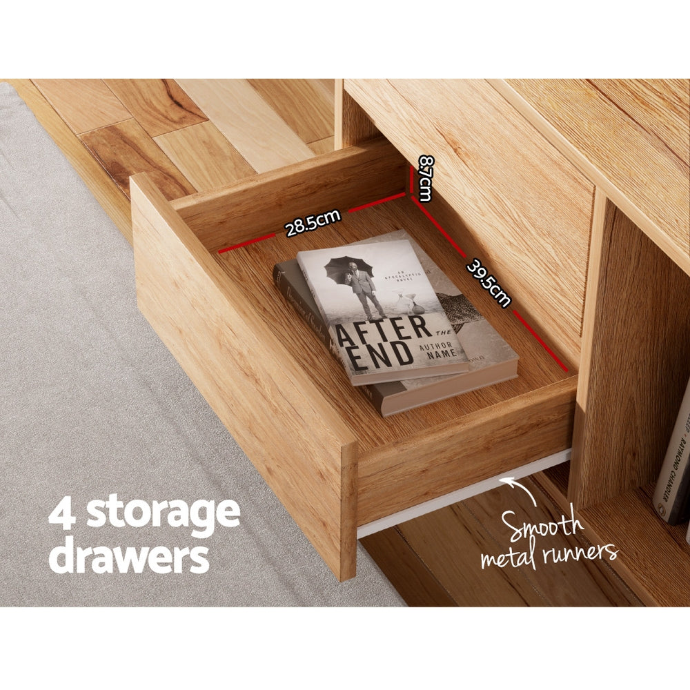 Artiss Entertainment Unit Stand TV Cabinet Storage Drawer Shelf 180cm Wooden-Furniture > Living Room-PEROZ Accessories