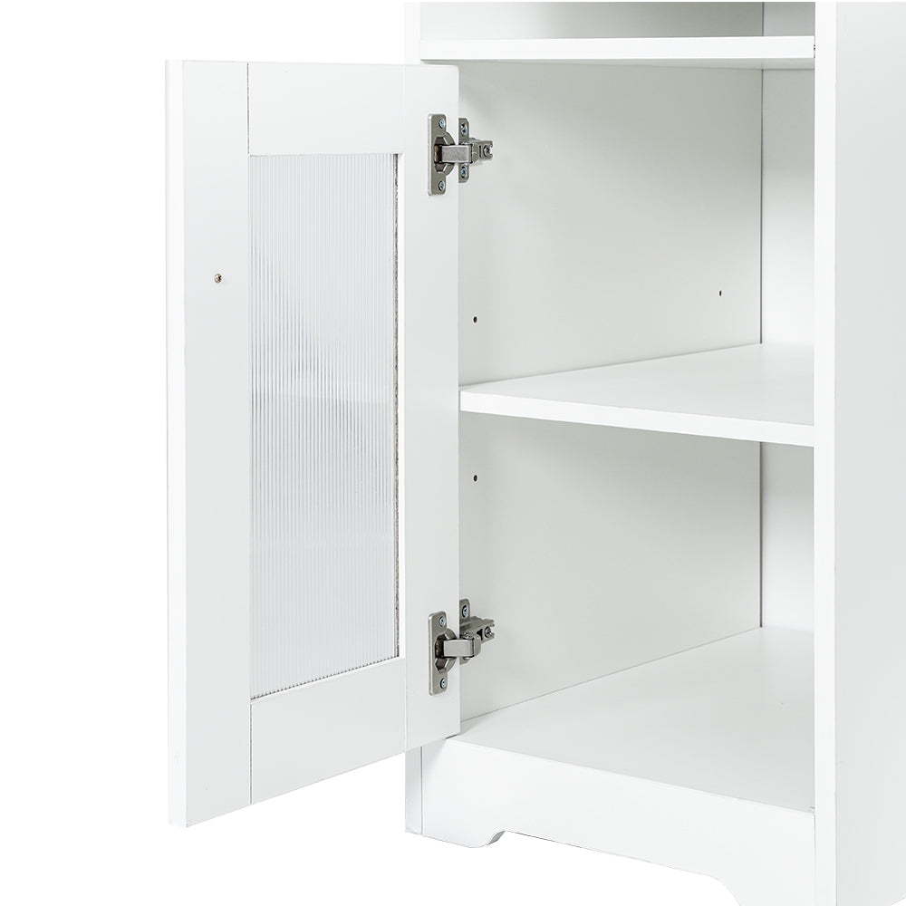 Artiss Computer Desk Shelf Cabinet L-Shape White 150CM-Office Desks-PEROZ Accessories