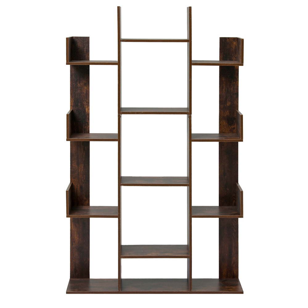 Artiss Tree-Shaped Bookshelf ROMI Walnut-Furniture > Bedroom-PEROZ Accessories