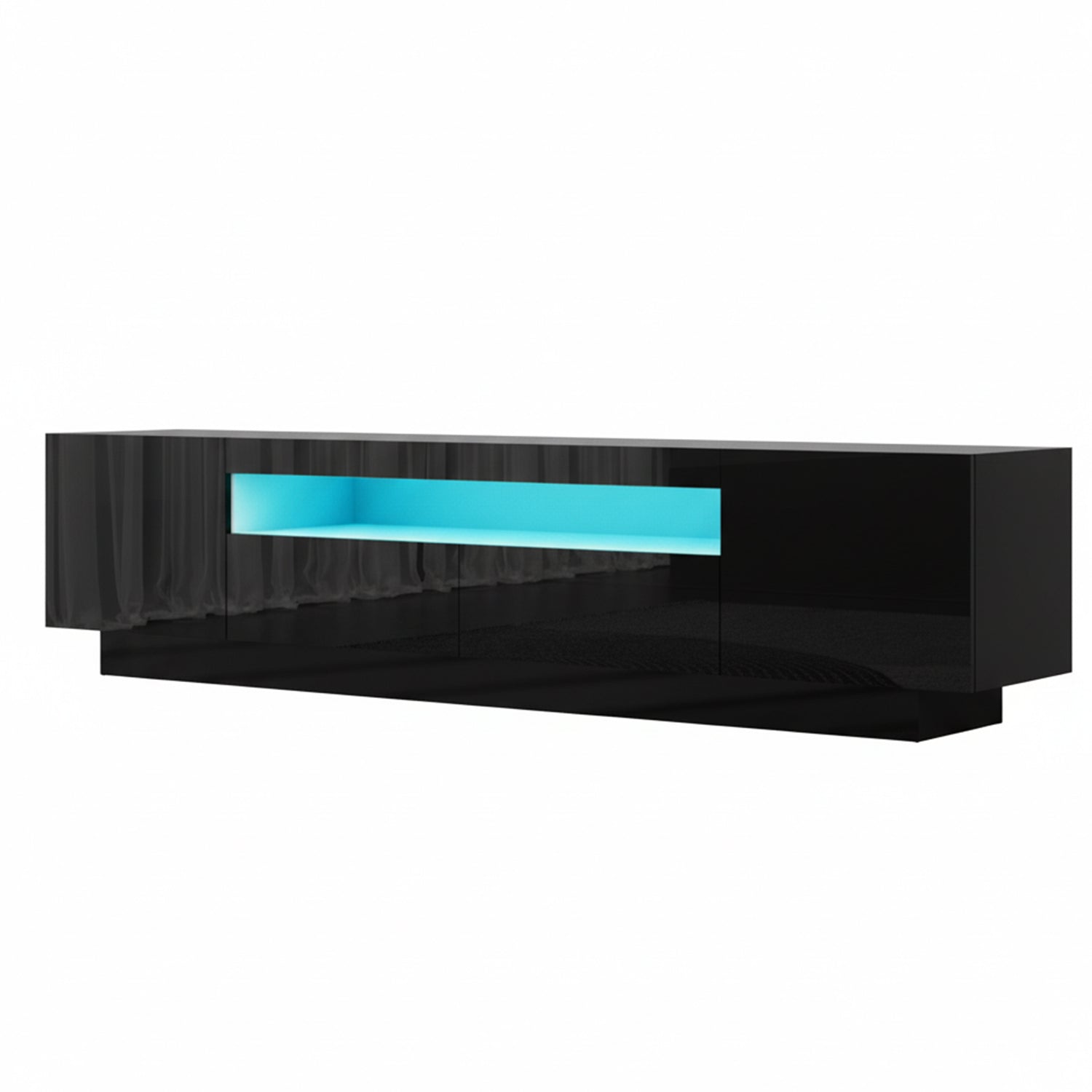 Artiss TV Unit Entertainment Unit Storage Drawer RGB LED 180cm Black-Furniture > Living Room > TV Units-PEROZ Accessories