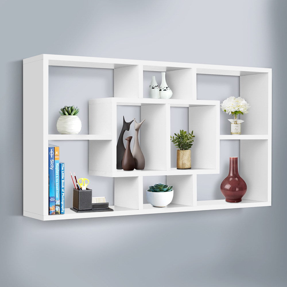 Artiss Floating Wall Shelves Bookshelf White-Furniture > Office-PEROZ Accessories