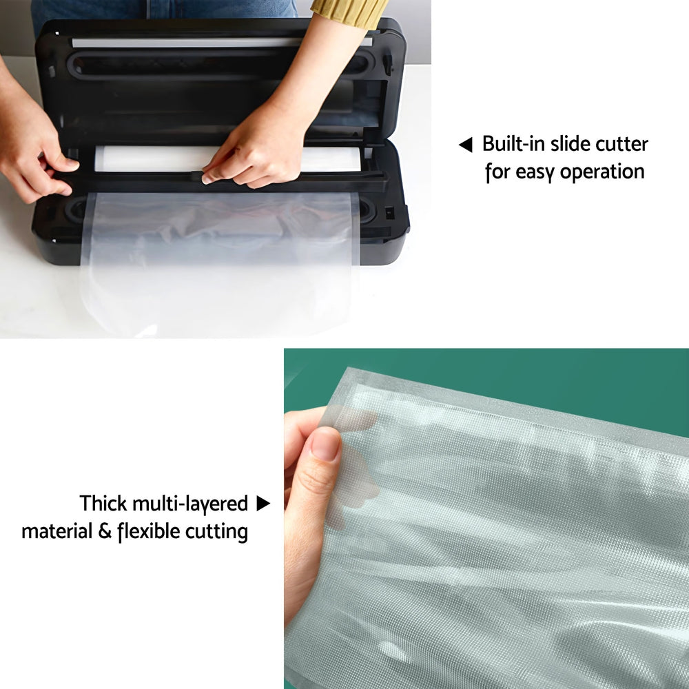Devanti Food Vacuum Sealer Machine Auto Seal Cutter 5 Modes Storage Bags 28cm 6m 4 Rolls-Appliances > Kitchen Appliances-PEROZ Accessories