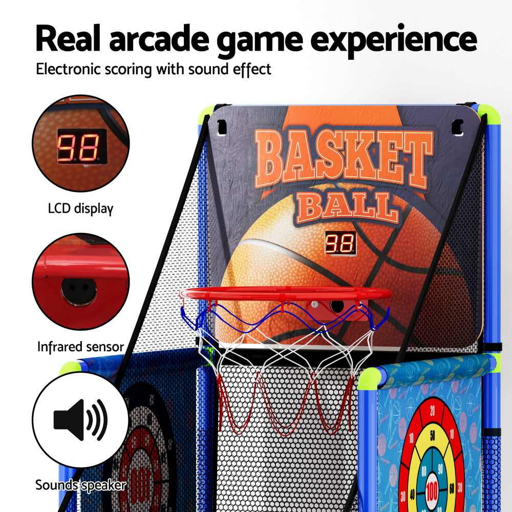 Arcade Basketball Games Electronic Scorer Basketball Hoop Shot Kid Indoor Toy-Gift & Novelty > Games-PEROZ Accessories