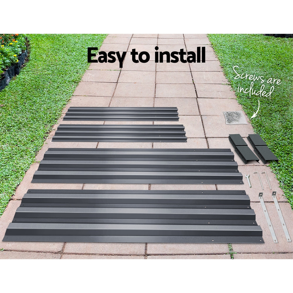 Green Fingers Garden Bed 150x90cm Planter Box Raised Container Galvanised Steel-Home & Garden > Garden Beds-PEROZ Accessories