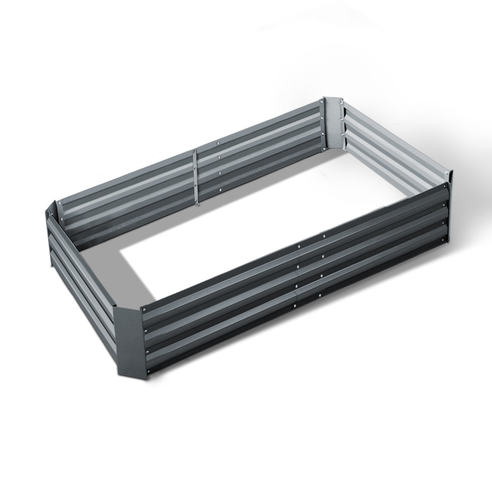 Green Fingers Garden Bed 150x90cm Planter Box Raised Container Galvanised Steel-Home & Garden > Garden Beds-PEROZ Accessories