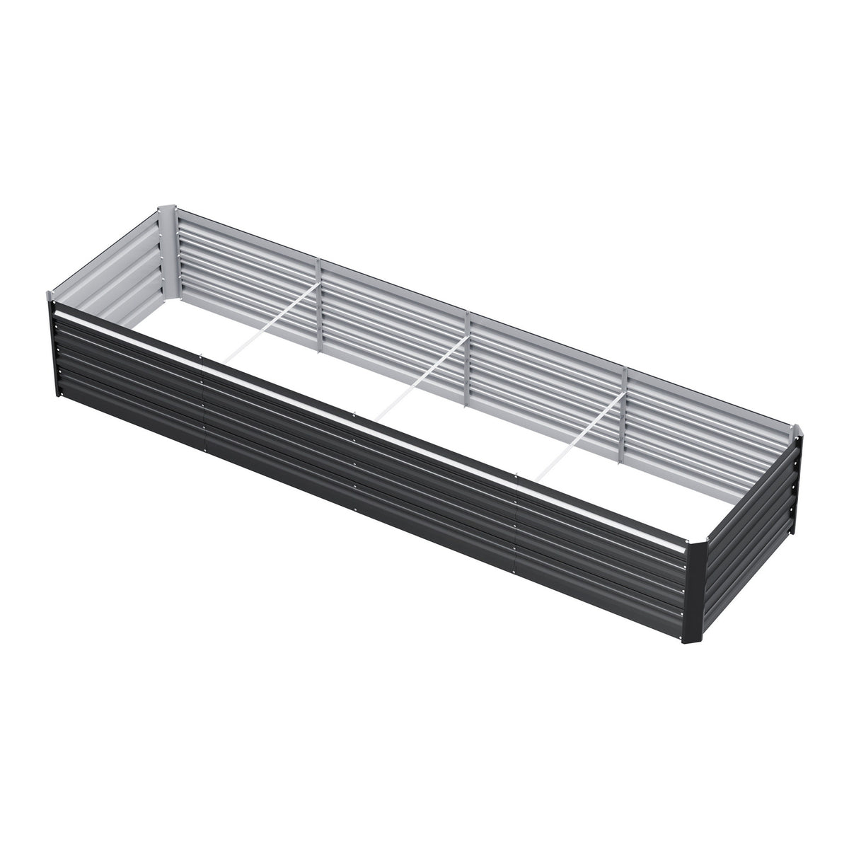 Green Fingers 2-in-1 Raised Garden Bed Kit 45cm Professional Depth Ergonomic 240cm Large Metal Planter Box | Easier Access Veggie Patch | Rust-Proof Galvanised Steel with Safe Rounded Corners & Gloves-Home & Garden > Garden Beds-PEROZ Accessories