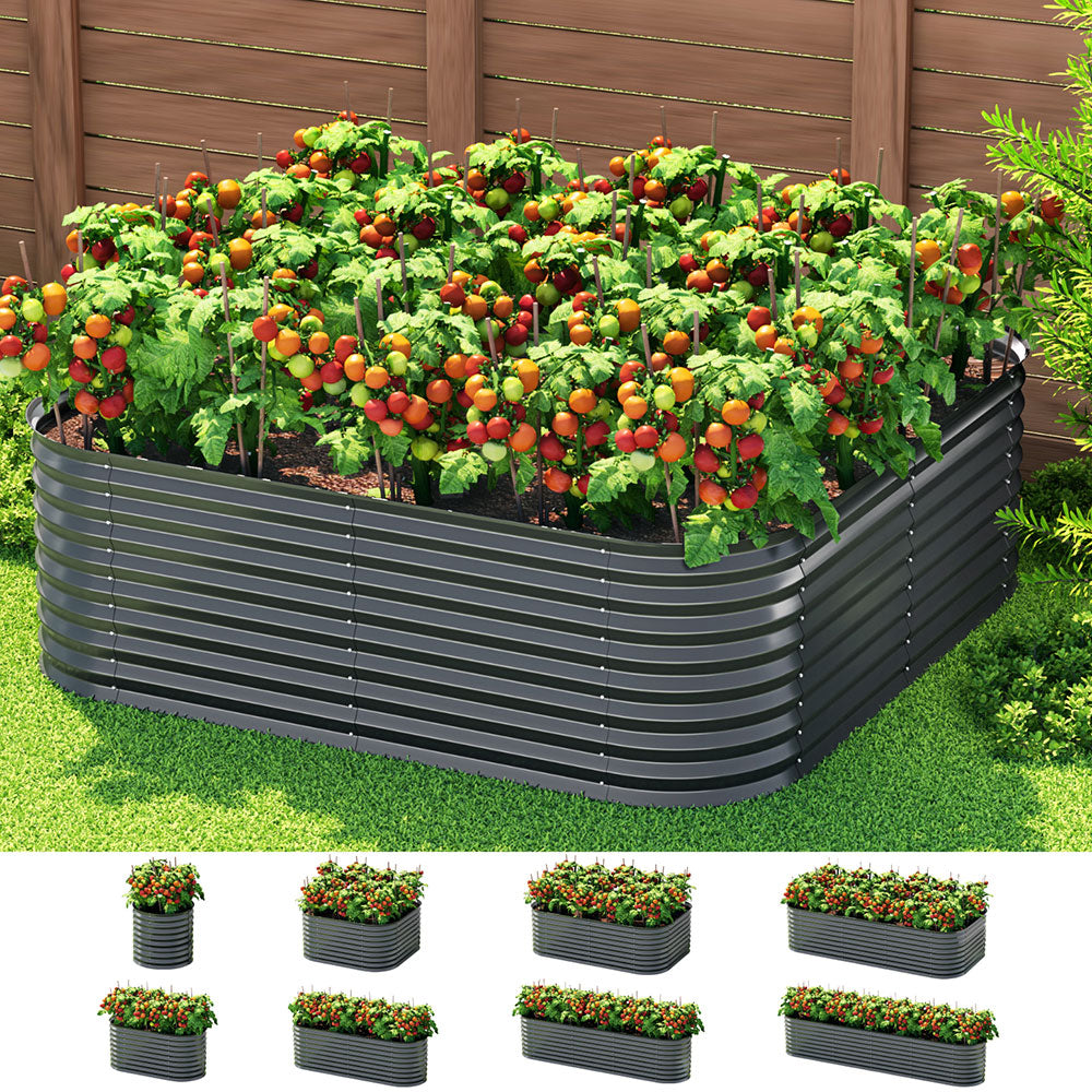 Green Fingers Garden Bed 9 In 1 Modular Planter Box 56CM height-Home & Garden > Garden Beds > Garden Beds & Planters-PEROZ Accessories