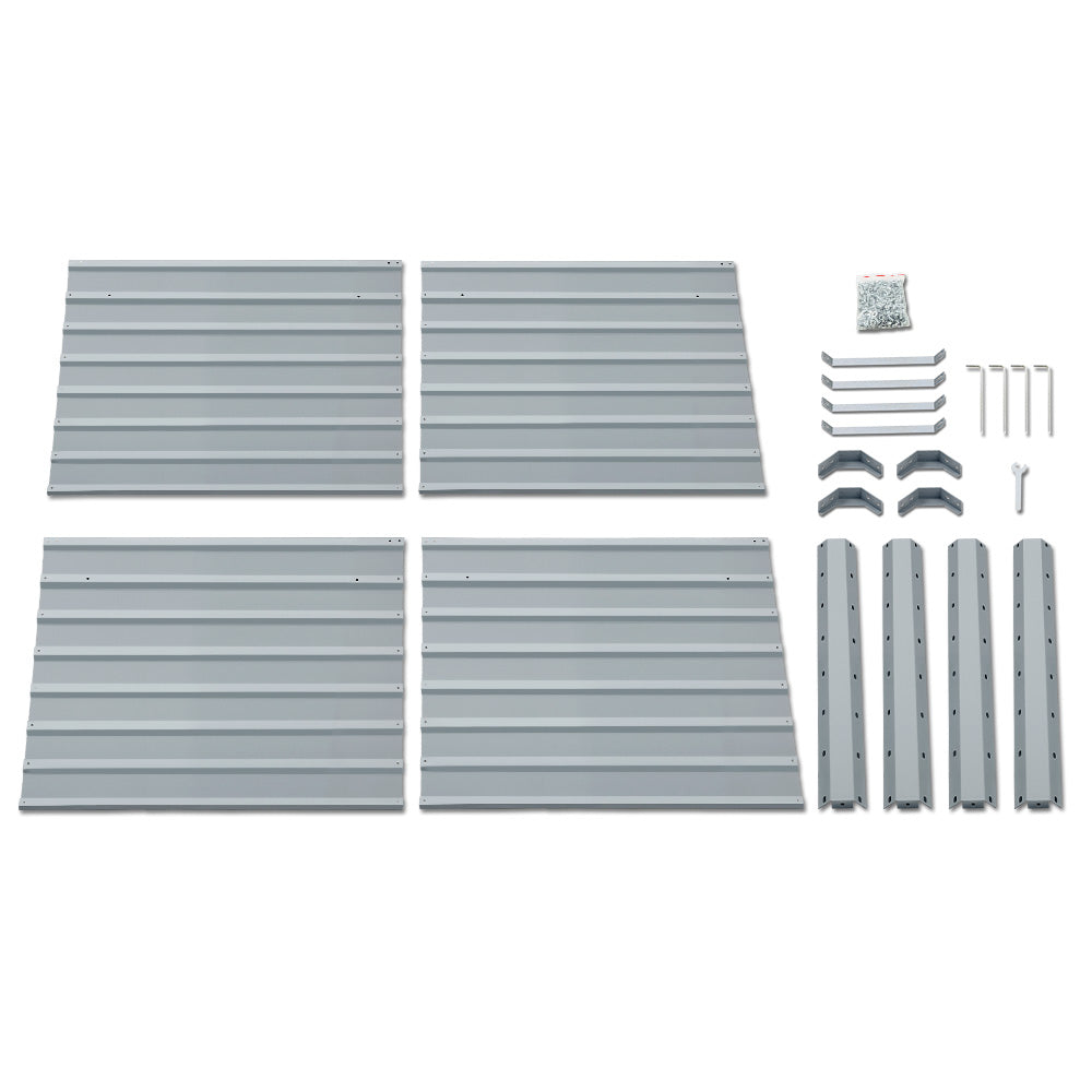Green Fingers 2x Garden Bed 100x100x77cm Planter Box Raised Container Galvanised-Home & Garden > Garden Beds-PEROZ Accessories